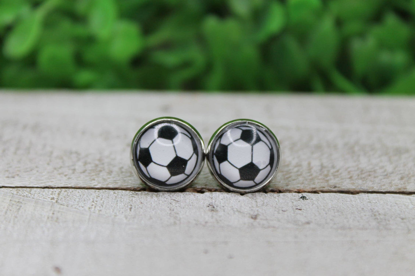 Soccer Ball Stud Earrings
