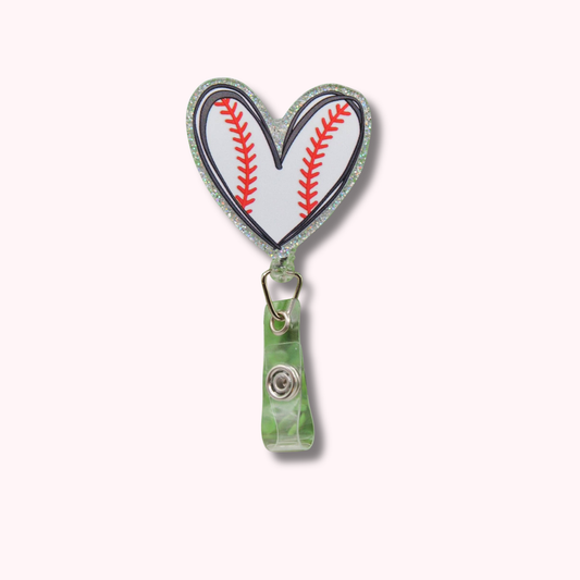Baseball Heart Badge Reel