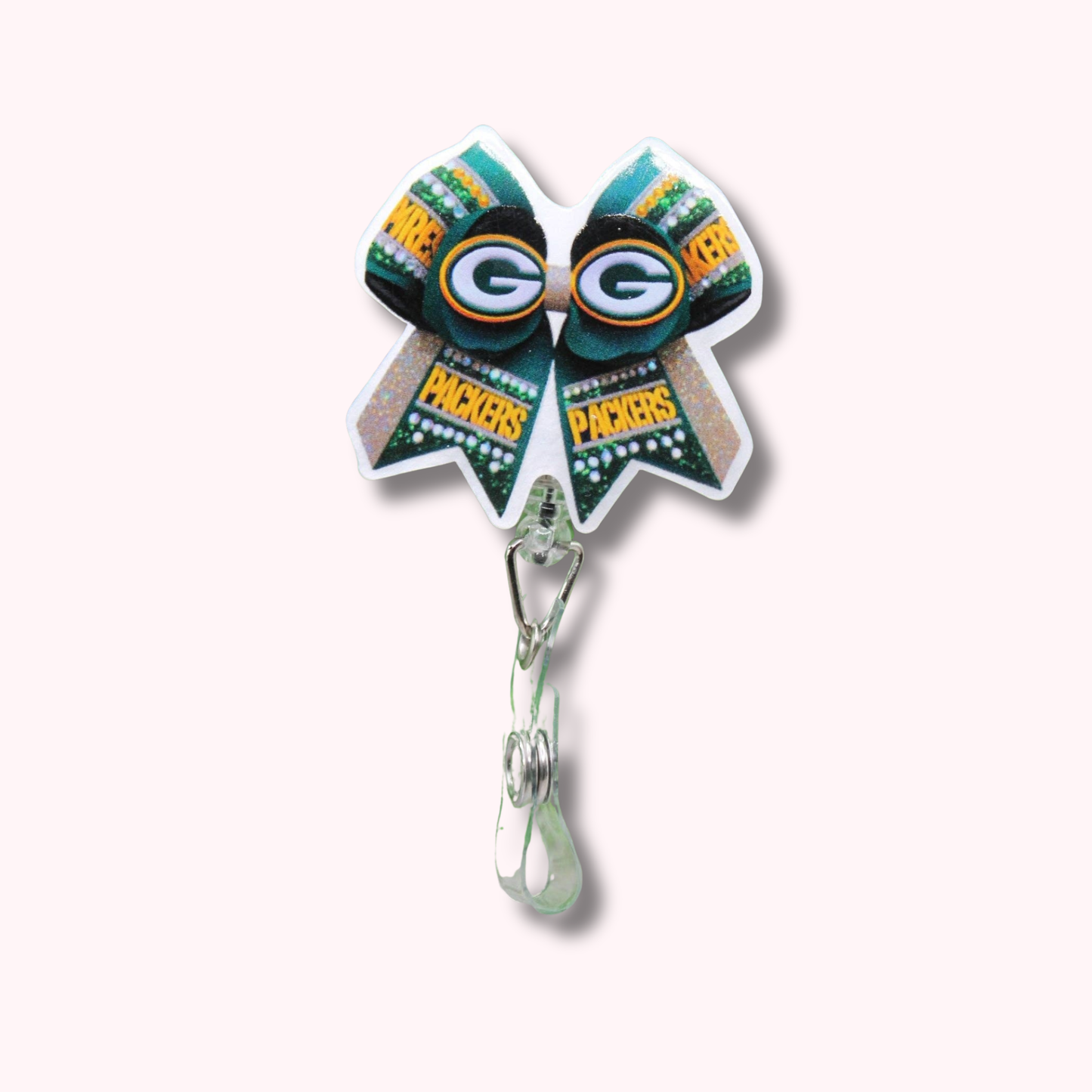 Green Bay Packers Bow Badge/ID Holder Reel