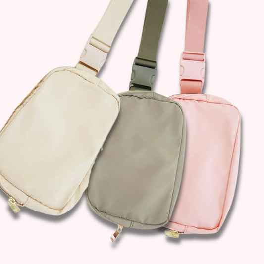 Solid Color Crossbody Belt Bag