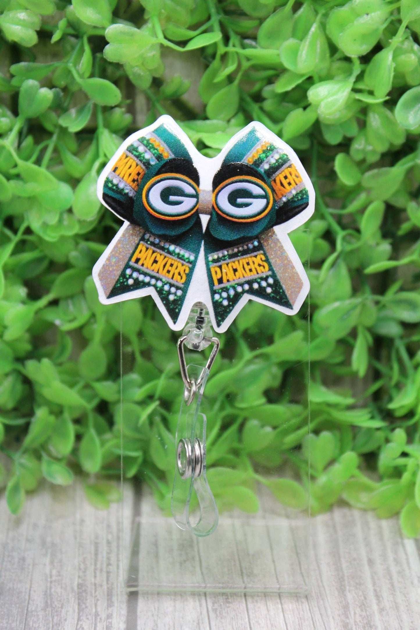 Green Bay Packers Bow Badge/ID Holder Reel