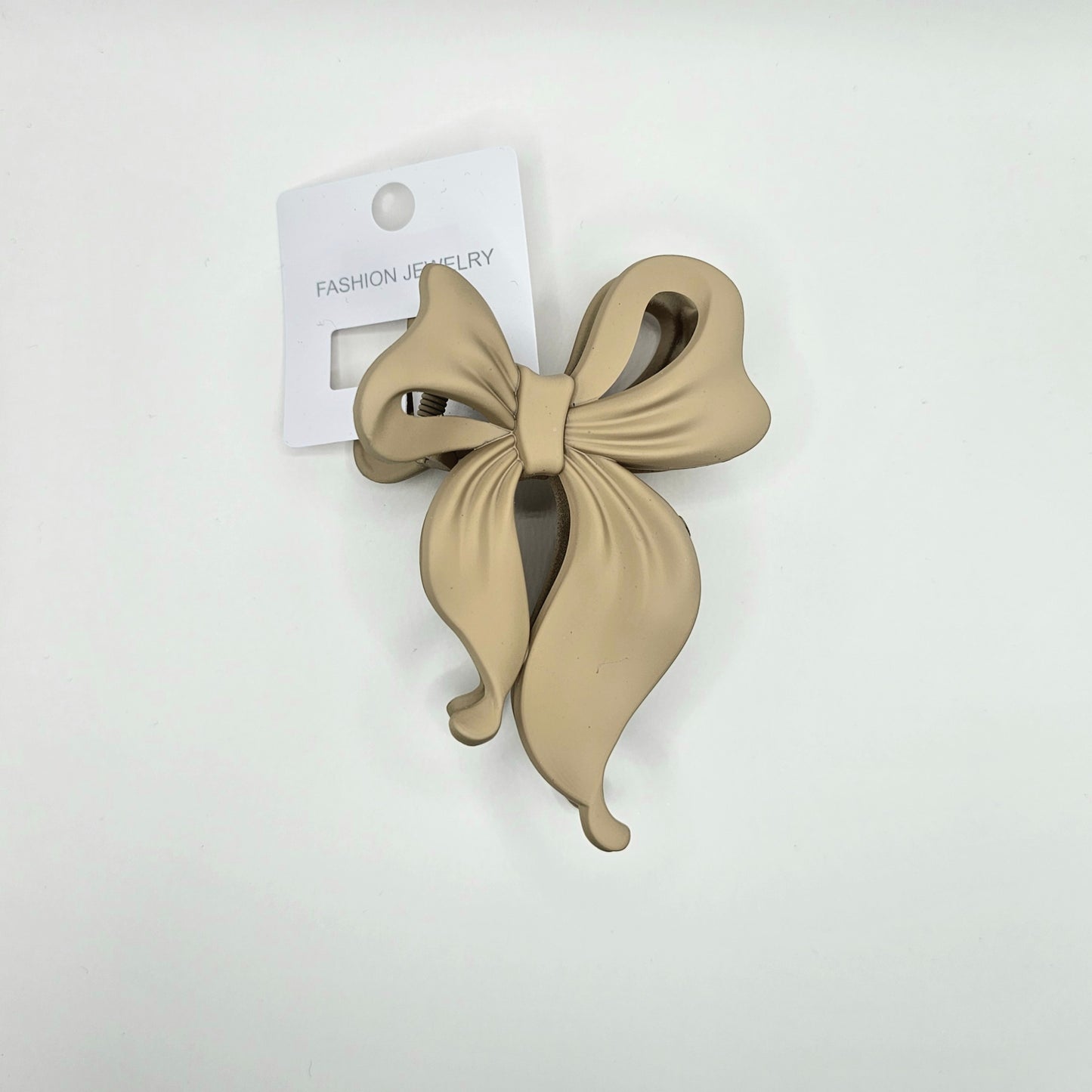 Soft Tone Matte Bow Hair Claw Clip