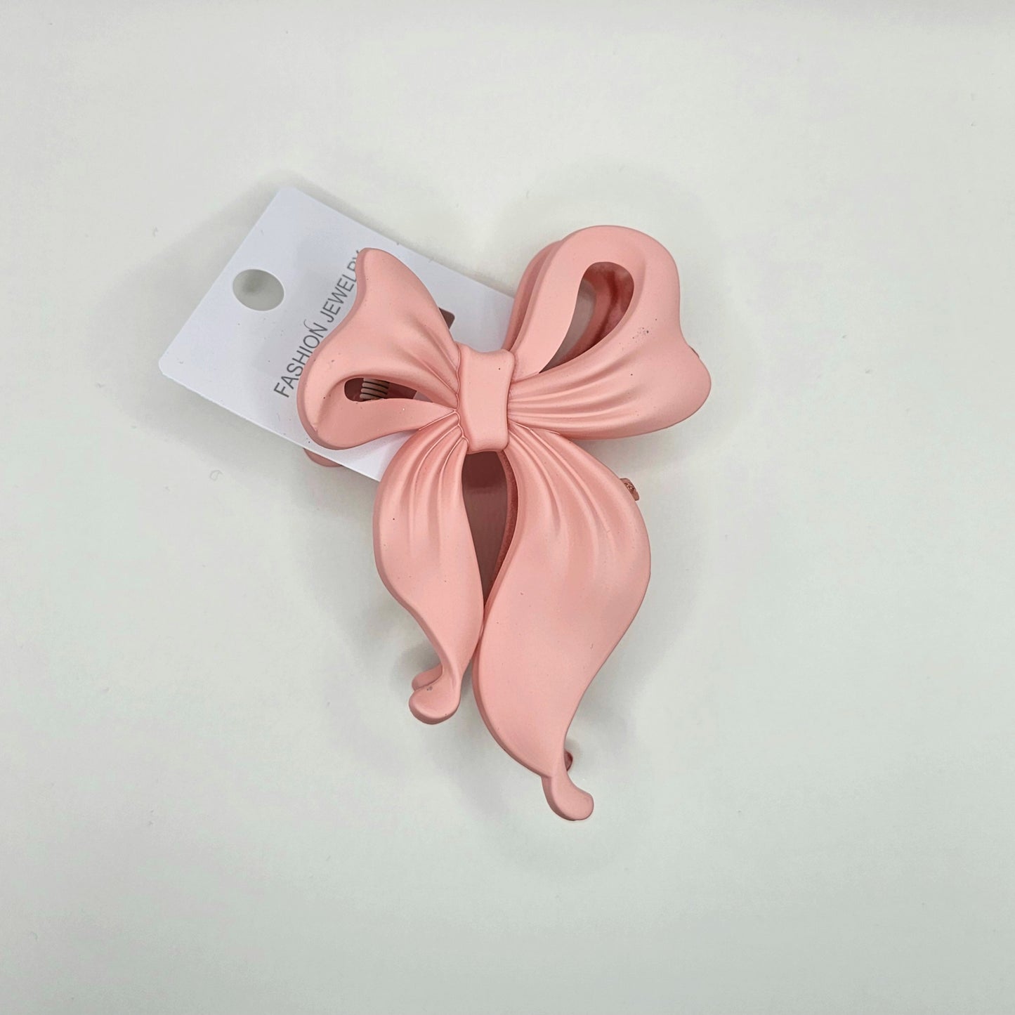 Soft Tone Matte Bow Hair Claw Clip