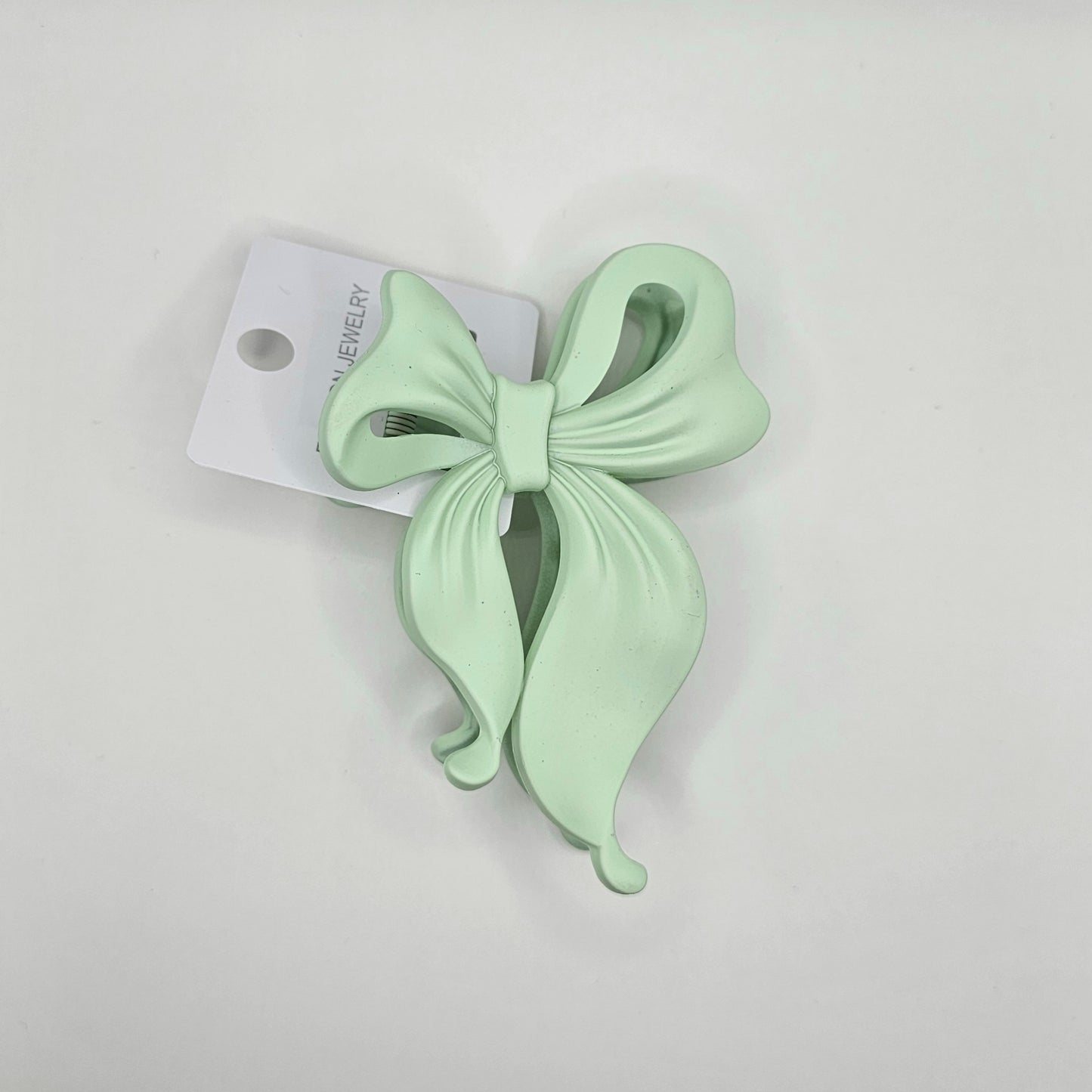 Soft Tone Matte Bow Hair Claw Clip