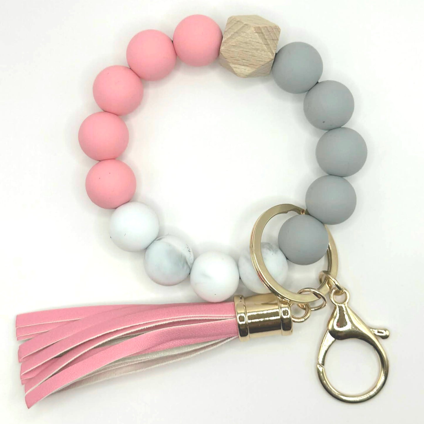 Silicone Bead Keychain Wristlet